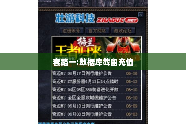 套路一:数据库截留充值