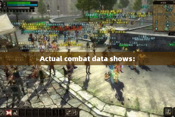 Actual combat data shows: Actual combat data shows: