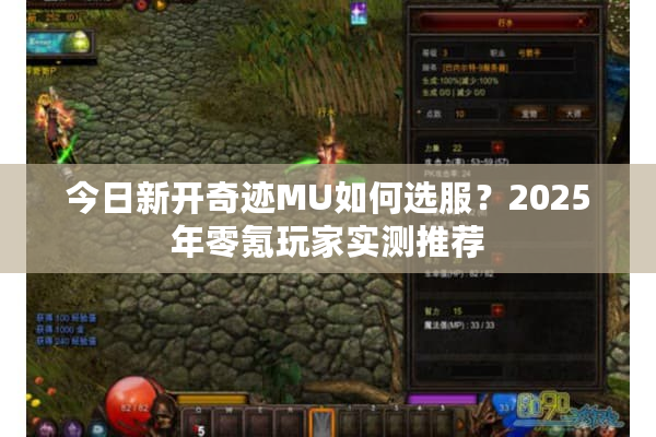 今日新开奇迹MU如何选服?2025年零氪玩家实测推荐 今日新开奇迹MU如何选服?2025年零氪玩家实测推荐