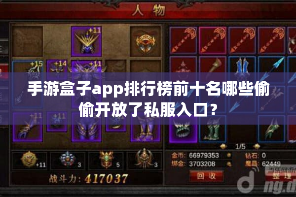 手游盒子app排行榜前十名哪些偷偷开放了私服入口? 手游盒子app排行榜前十名哪些偷偷开放了私服入口?