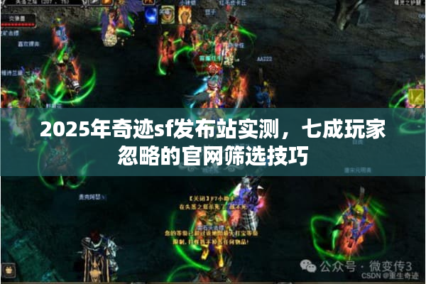 2025年奇迹sf发布站实测，七成玩家忽略的官网筛选技巧