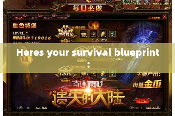 Heres your survival blueprint: Heres your survival blueprint: