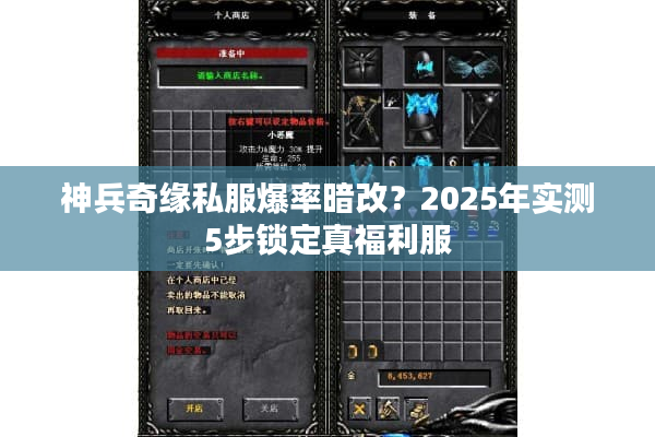 神兵奇缘私服爆率暗改？2025年实测5步锁定真福利服