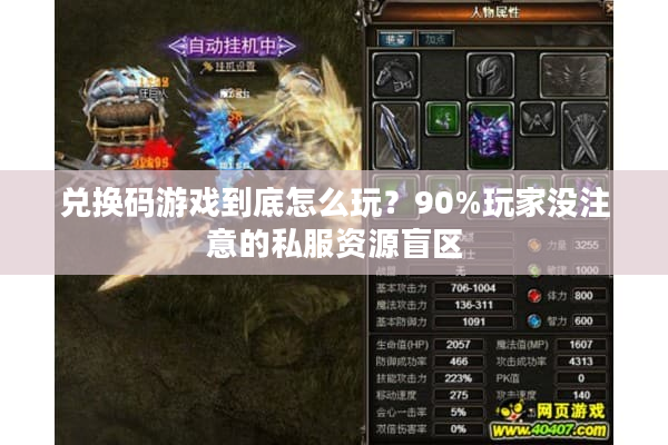 兑换码游戏到底怎么玩？90%玩家没注意的私服资源盲区