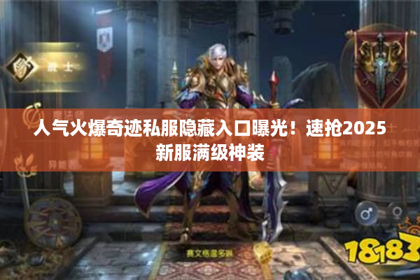 人气火爆奇迹私服隐藏入口曝光！速抢2025新服满级神装