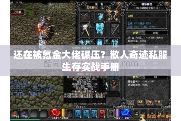 还在被氪金大佬碾压？散人奇迹私服生存实战手册