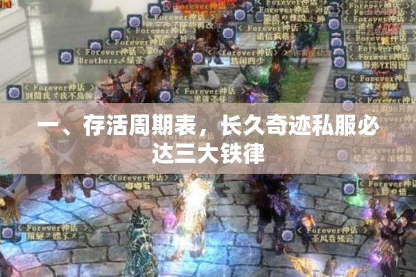 一、存活周期表,长久奇迹私服必达三大铁律 一、存活周期表,长久奇迹私服必达三大铁律