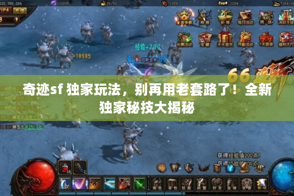 奇迹sf 独家玩法，别再用老套路了！全新独家秘技大揭秘