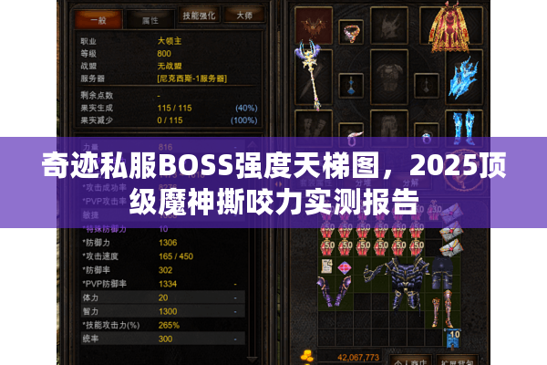 奇迹私服BOSS强度天梯图，2025顶级魔神撕咬力实测报告