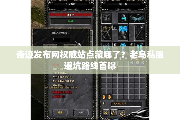 奇迹发布网权威站点藏哪了？老鸟私服避坑路线首曝