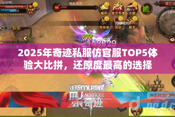 2025年奇迹私服仿官服TOP5体验大比拼，还原度最高的选择