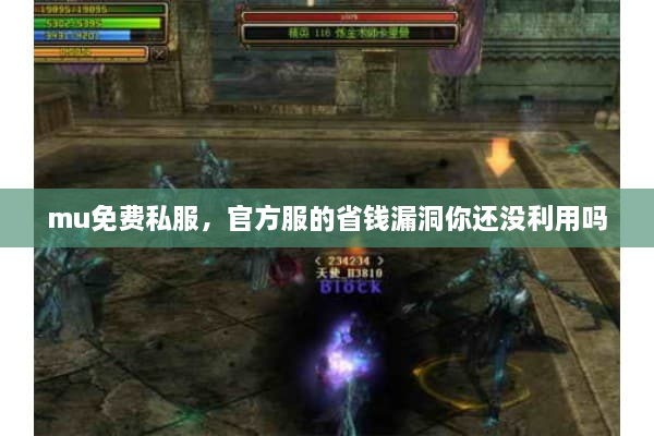 mu免费私服，官方服的省钱漏洞你还没利用吗
