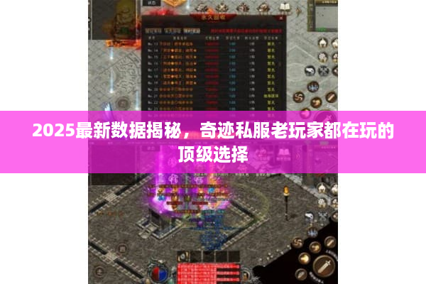 2025最新数据揭秘，奇迹私服老玩家都在玩的顶级选择