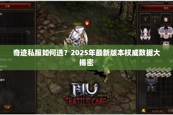 奇迹私服如何选?2025年最新版本权威数据大揭密 奇迹私服如何选?2025年最新版本权威数据大揭密